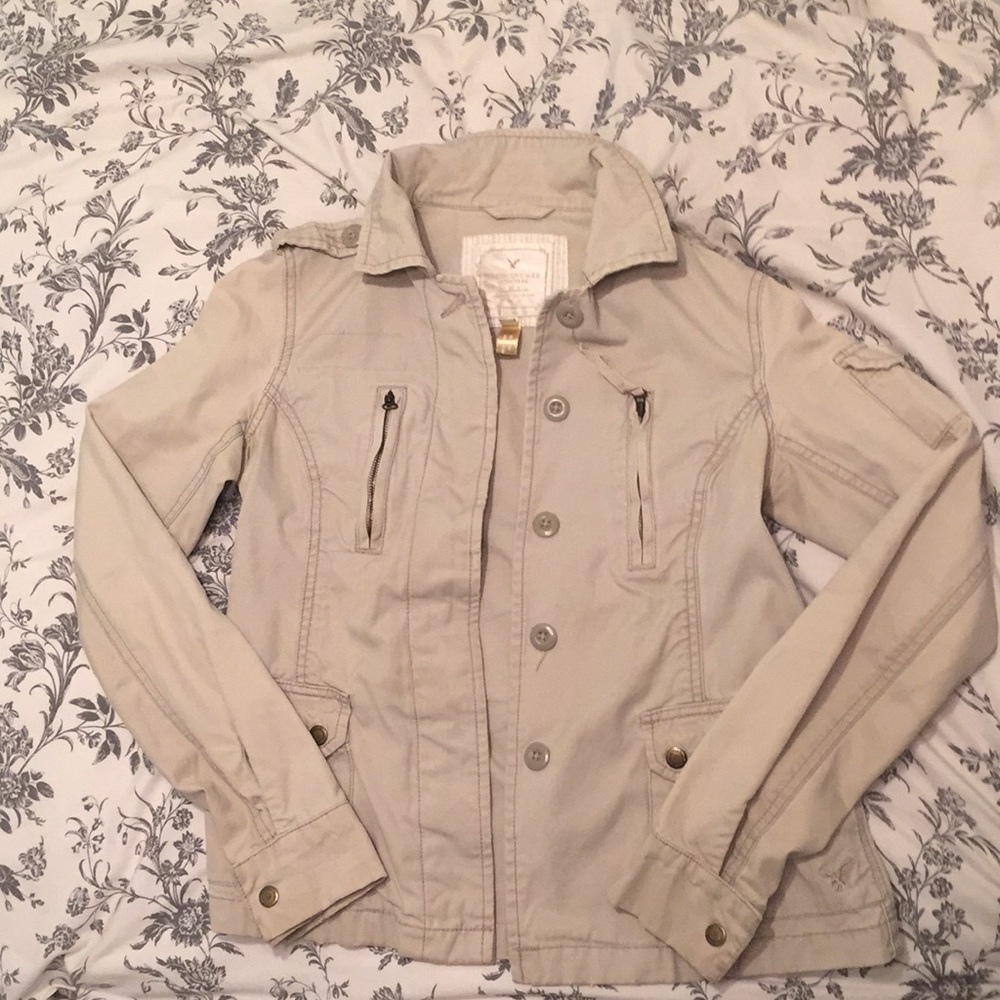 Khaki American Eagle Military Jacket